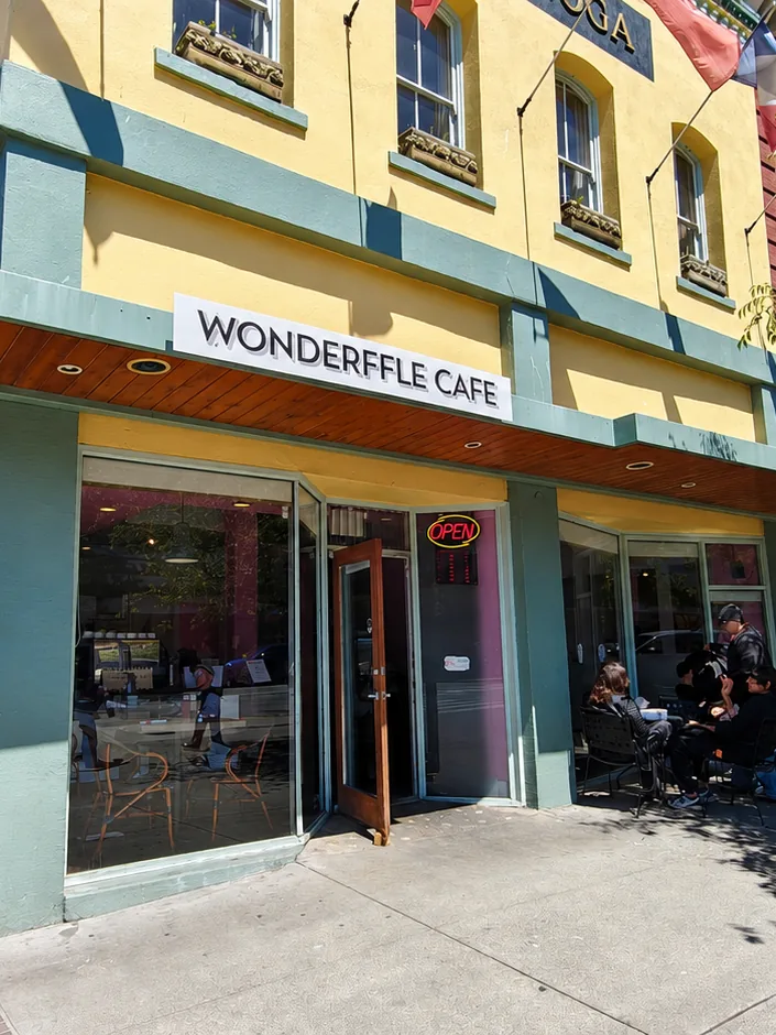 Wonderffle Cafe on the corner of Yates Street in Victoria